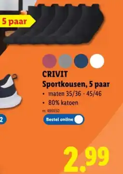 Lidl Crivit sportkousen aanbieding
