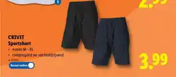 Lidl Crivit sportshort aanbieding