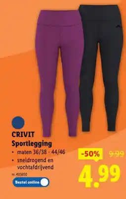 Lidl Crivit sportlegging aanbieding