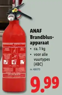 Lidl Anaf brandblus apparaat aanbieding