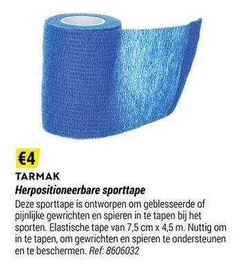 Decathlon Tarmak herpositioneerbare sporttape aanbieding