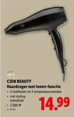 Lidl Cien beauty haardroger met ionen-functie aanbieding