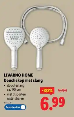Lidl Livarno home douchekop met slang aanbieding