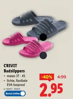 Lidl Crivit badslippers aanbieding