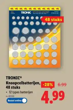 Lidl Tronic knoopcelbatterijen aanbieding
