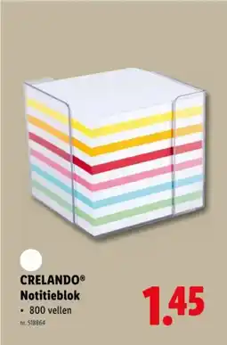 Lidl Crelando notitieblok aanbieding