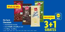 Lidl Fin Carré Chocolade aanbieding