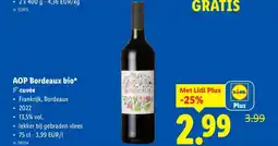 Lidl AOP Bordeaux bio aanbieding