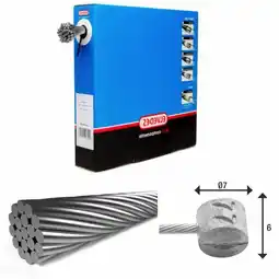 Decathlon Remblokdraden 1x19 RVS Ø1,5mm T-kop Ø7x6 Elvedes (x100) aanbieding