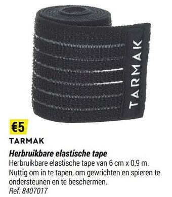Decathlon Tarmak herbruikbare elastische tape aanbieding