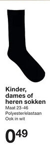 Zeeman Kinder dames of heren sokken aanbieding