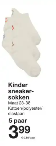Zeeman Kinder sneaker sokken aanbieding