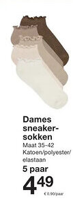 Zeeman Dames sneaker sokken aanbieding