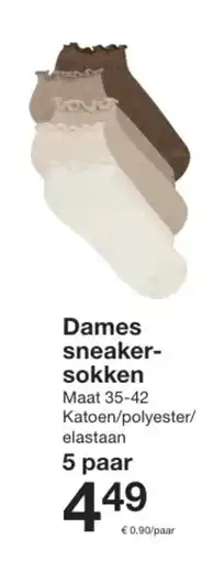 Zeeman Dames sneaker sokken aanbieding