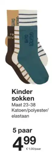 Zeeman Kinder sokken aanbieding