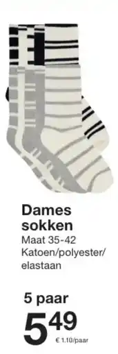 Zeeman Dames sokken aanbieding