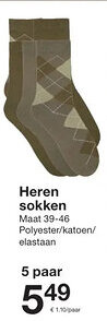 Zeeman Heren sokken aanbieding