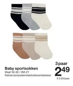 Zeeman Baby sportsokken aanbieding