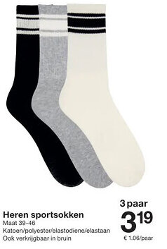 Zeeman Heren sportsokken aanbieding