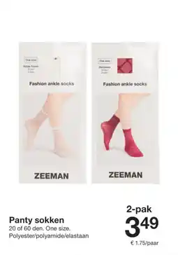 Zeeman Panty sokken aanbieding