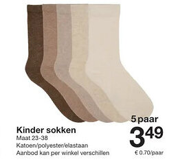 Zeeman Kinder sokken aanbieding