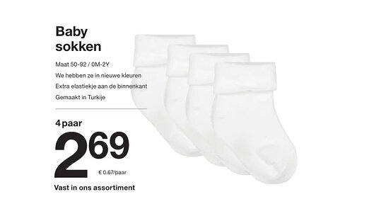 Zeeman Baby sokken aanbieding