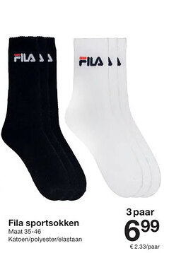 Zeeman Fila sportsokken aanbieding