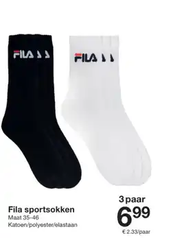 Zeeman Fila sportsokken aanbieding