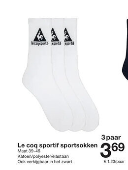 Zeeman Le coq sportif sportsokken aanbieding