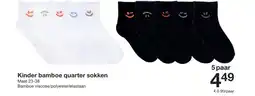 Zeeman Kinder bamboe quarter sokken aanbieding