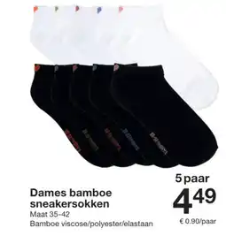 Zeeman Dames bamboe sneakersokken aanbieding