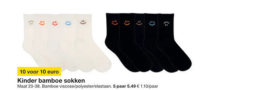 Zeeman Kinder bamboe sokken aanbieding