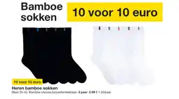 Zeeman Heren bamboe sokken aanbieding