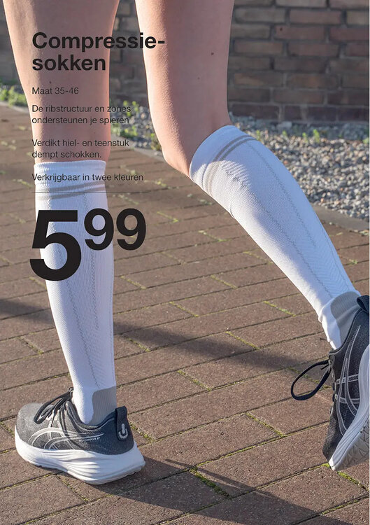 Zeeman Compressie sokken aanbieding