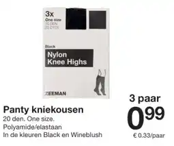 Zeeman Panty kniekousen aanbieding