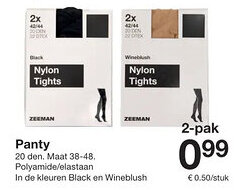 Zeeman Panty aanbieding