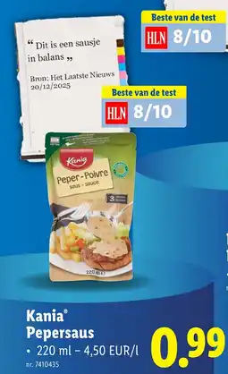 Lidl Pepersaus aanbieding
