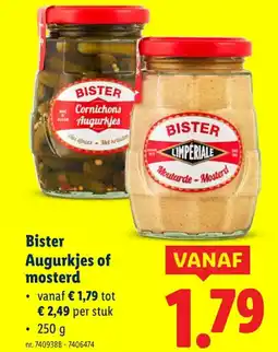 Lidl Augurkjes of mosterd aanbieding