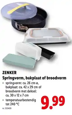 Lidl Springvorm, bakplaat of broodvorm aanbieding