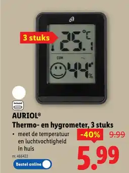 Lidl Thermo- en hygrometer, 3 stuks aanbieding