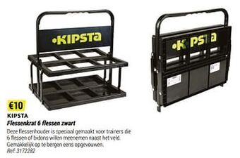 Decathlon Kipsta flessenkrat 6 flessen zwart aanbieding