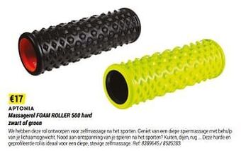 Aptonia massagerol foam roller zwart of groen