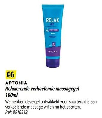 Aptonia relaxerende verkoelende massagegel