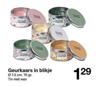 Zeeman Geurkaars in blikje aanbieding