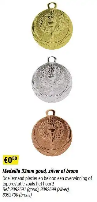 Decathlon Medaille goud aanbieding