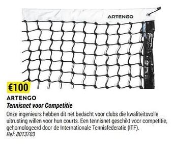 Decathlon Artengo tennisnet voor competitie aanbieding