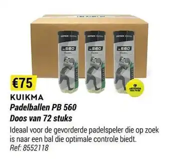 Kuikma padelballen pb 560