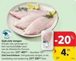 Carrefour Gekuiste tongen aanbieding