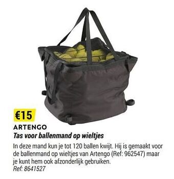 Artengo tas voor ballenmand op wieltjes