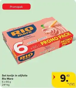 Carrefour Set Tonijn in Olijfolie Rio Mare aanbieding